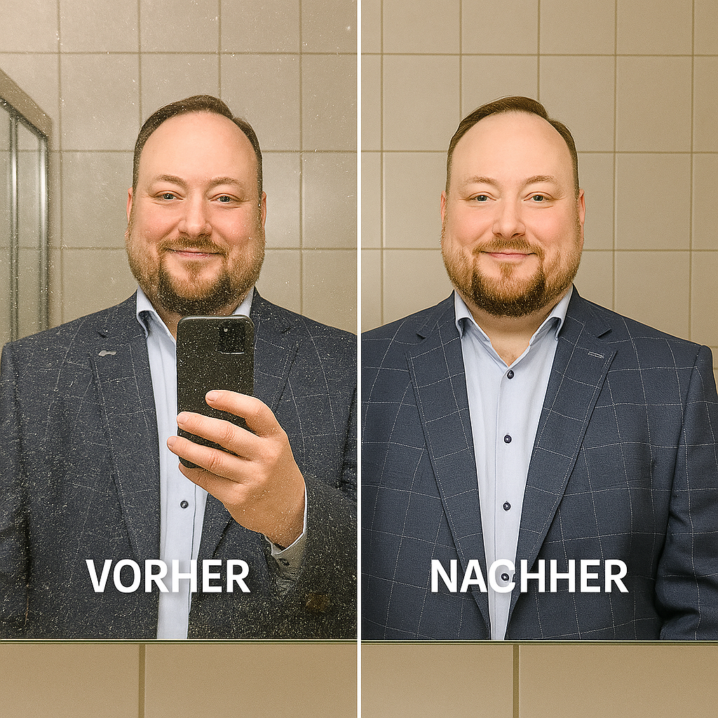 Spiegel Vorher-Nachher