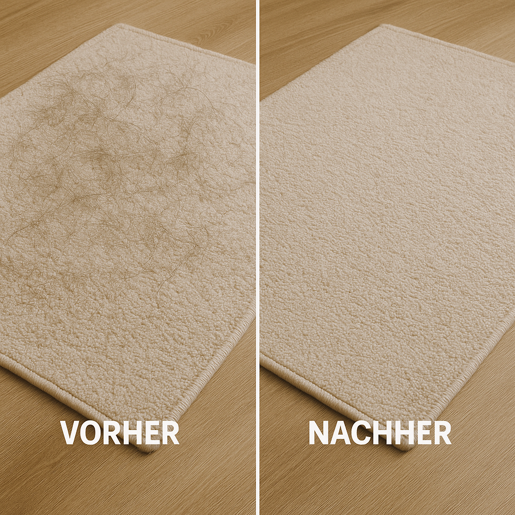 Teppich Enthaaren Vorher-Nachher