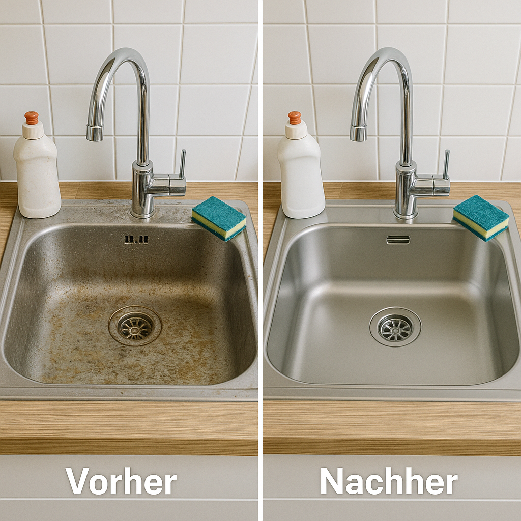 Waschbecken Vorher-Nachher